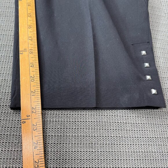 Zac & Rachel Woman Plus Size 20W Black Capri Pants Stretch Studded Hem Accents - Picture 7 of 13
